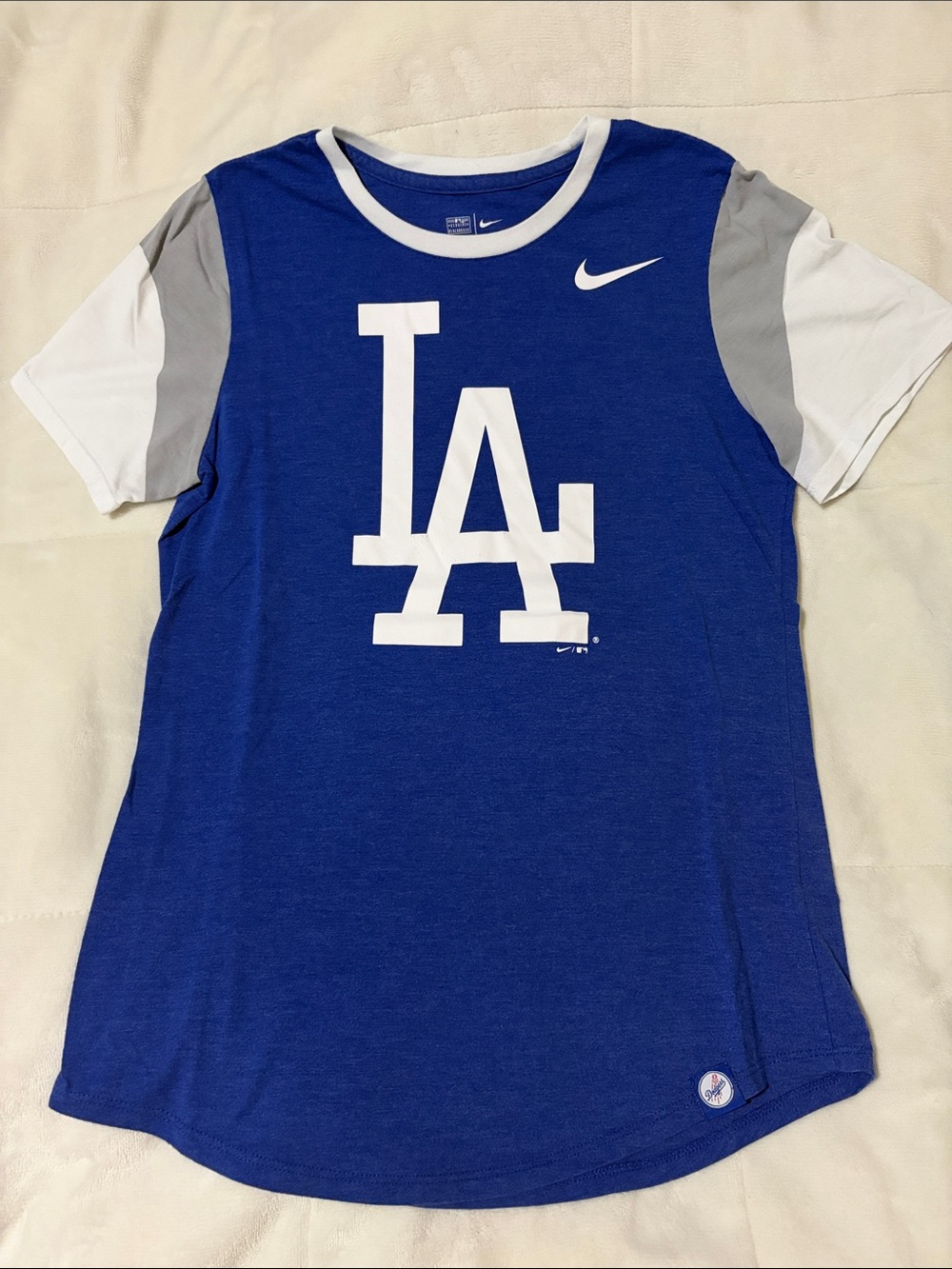 Nike Womens Los Angeles Dodgers Blue Logo Tee
